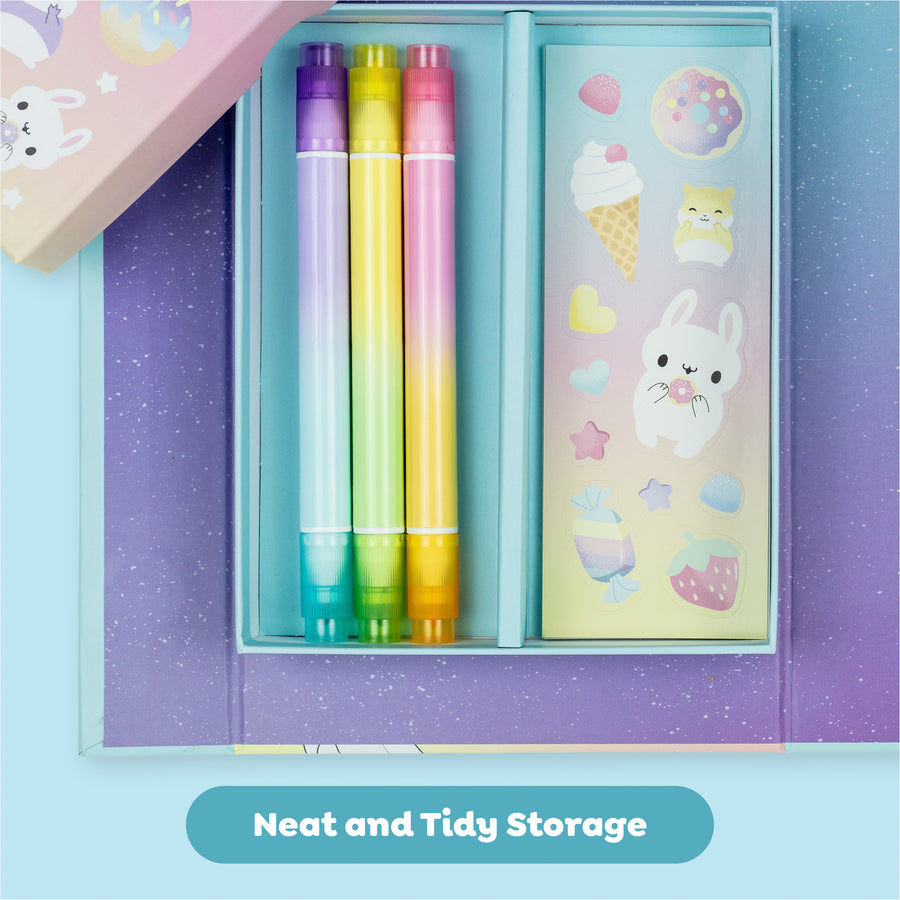 Pastel Coloring Set - Kawaii Cafe