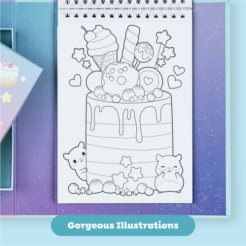 Pastel Coloring Set - Kawaii Cafe