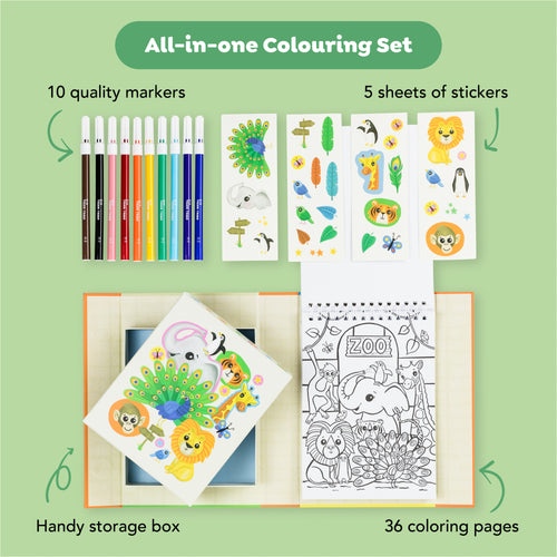 Coloring Set - Zoo