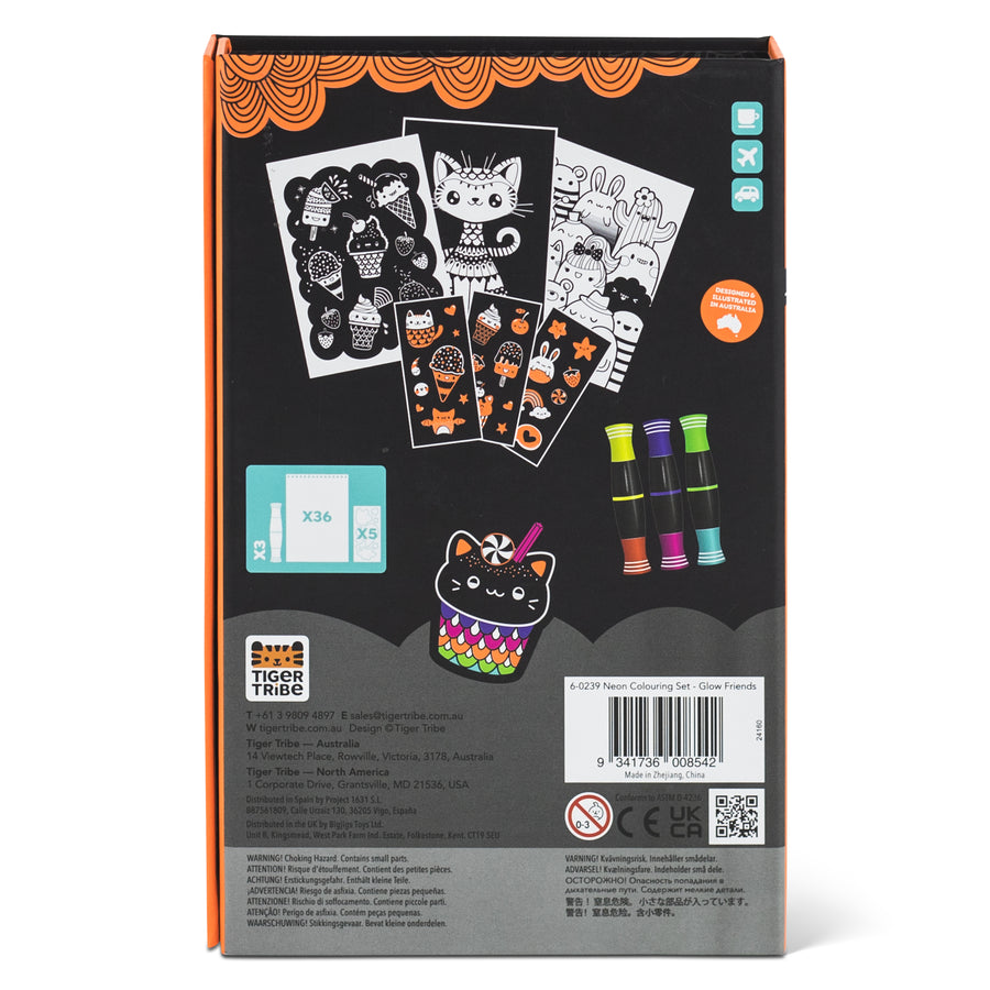 Neon Coloring Set - Glow Friends