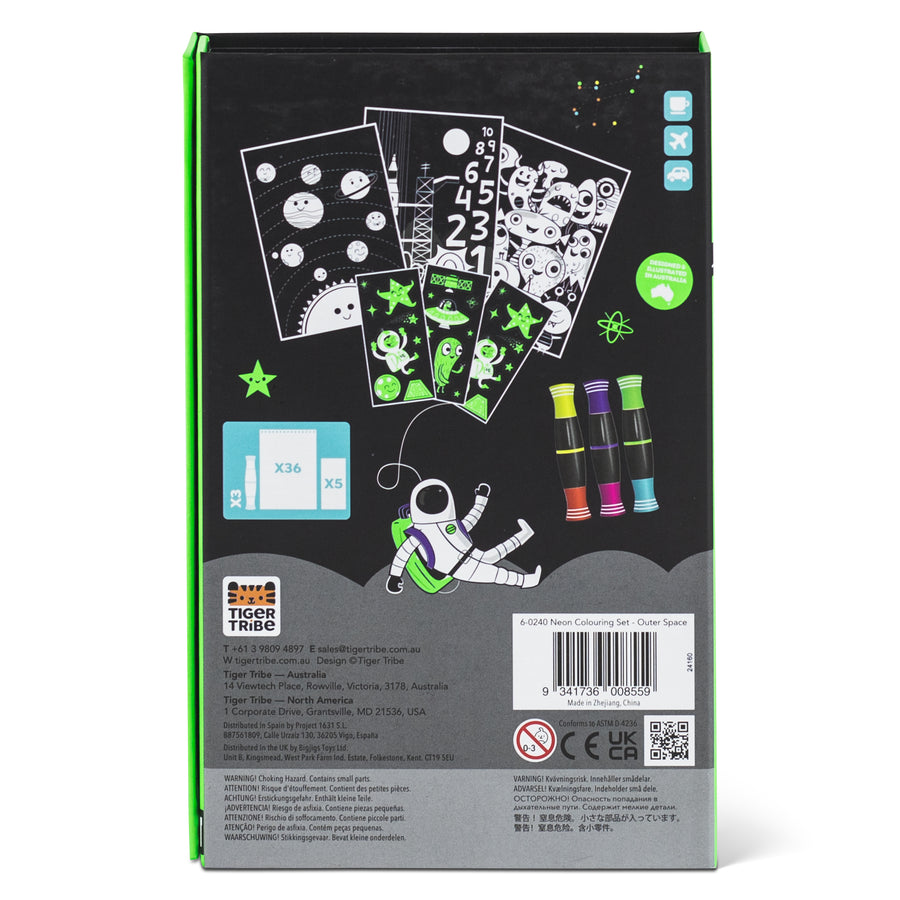 Neon Coloring Set - Outer Space