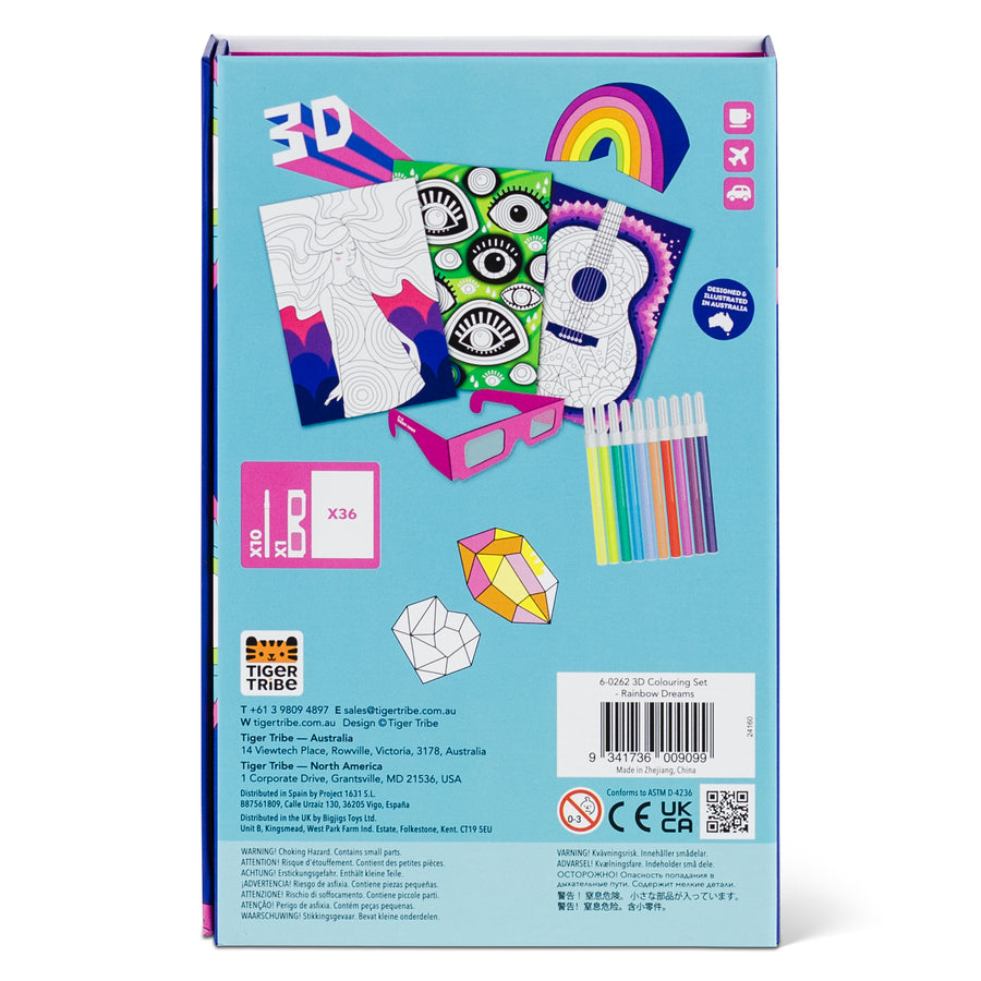 3D Coloring Set - Rainbow Dreams