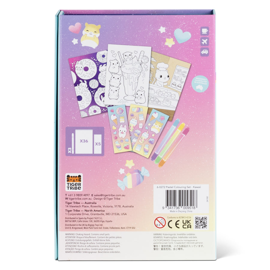 Pastel Coloring Set - Kawaii Cafe