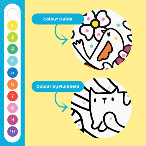 Color by Numbers - Rainbow Garden