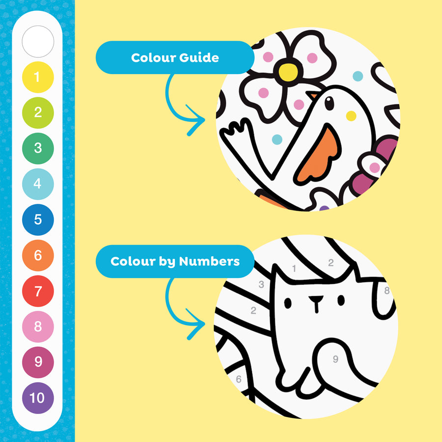 Color by Numbers - Rainbow Garden