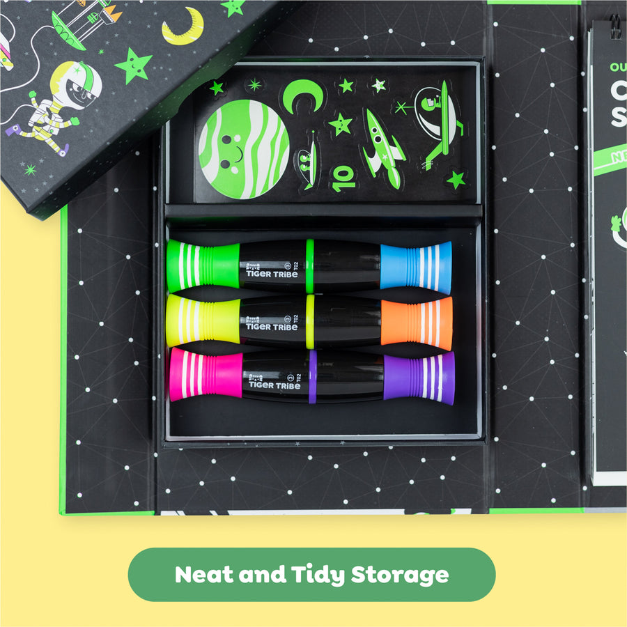 Neon Coloring Set - Outer Space