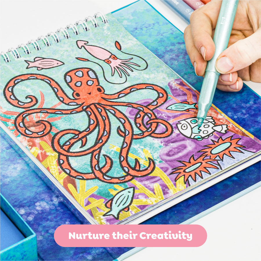 Shimmer Coloring Set - Sea Life