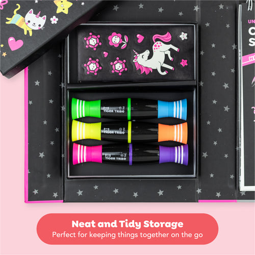 Neon Colouring Set - Unicorns and Friends