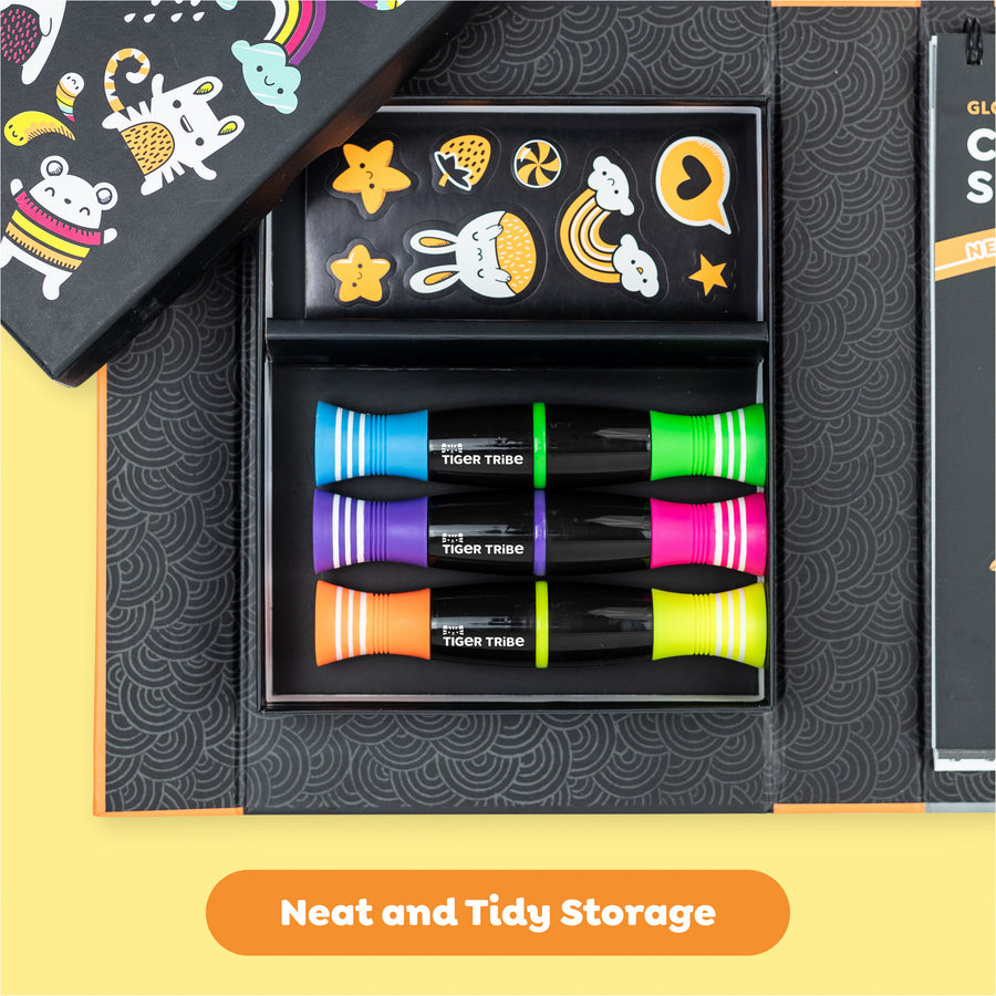 Neon Colouring Set - Glow Friends