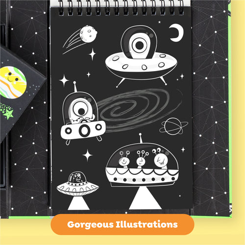 Neon Colouring Set - Outer Space