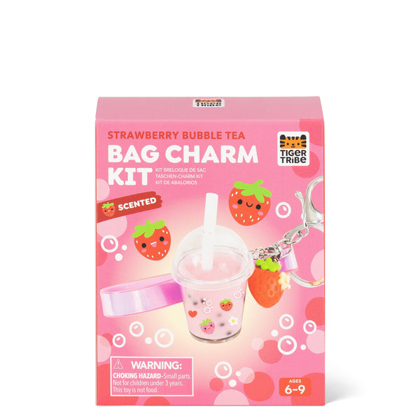 Bag Charm Kit - Strawberry Bubble Tea