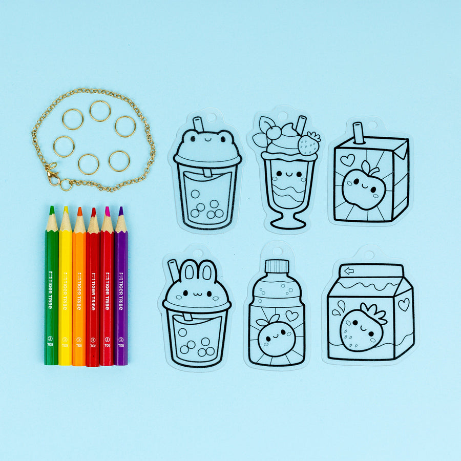 Shrinkorama - Charm Bracelet - Kawaii Drinks