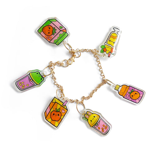 Shrinkorama - Charm Bracelet - Kawaii Drinks