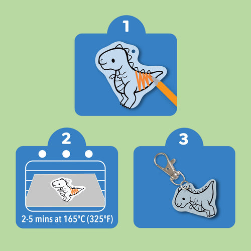 Shrinkorama - Bag Tags - Dino