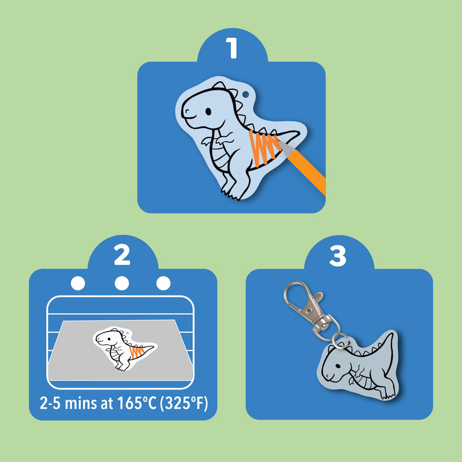Shrinkorama - Bag Tags - Dino