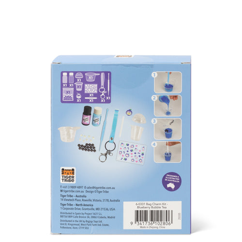 Bag Charm Kit - Blueberry Bubble Tea