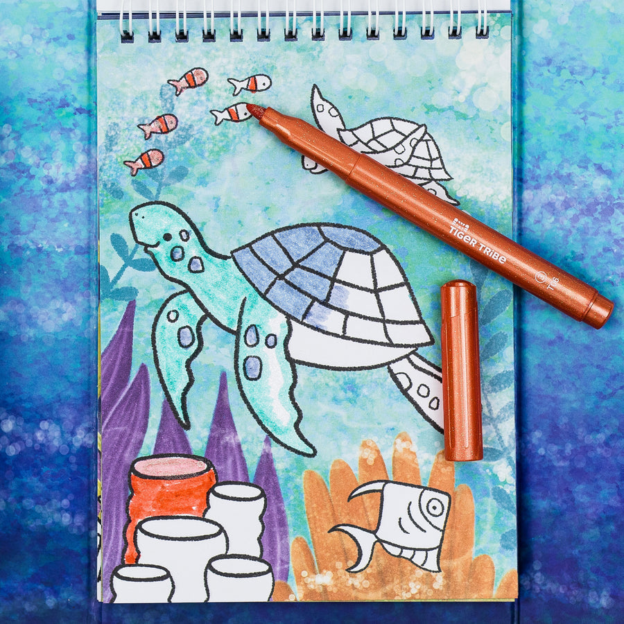 Shimmer Coloring Set - Sea Life