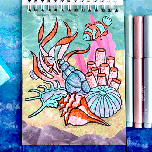 Shimmer Coloring Set - Sea Life