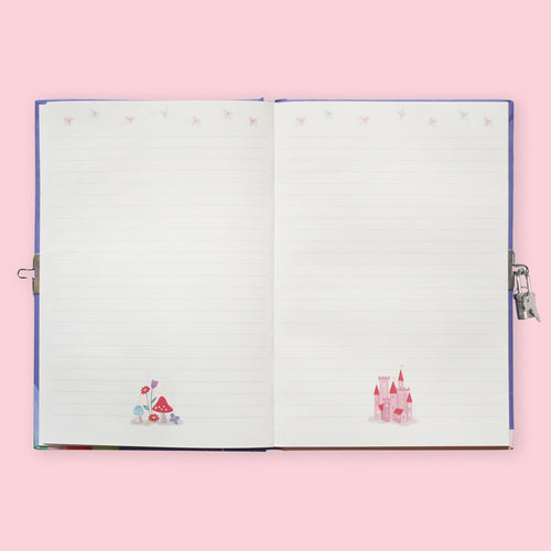 Lockable Diary - Unicorn Rainbows