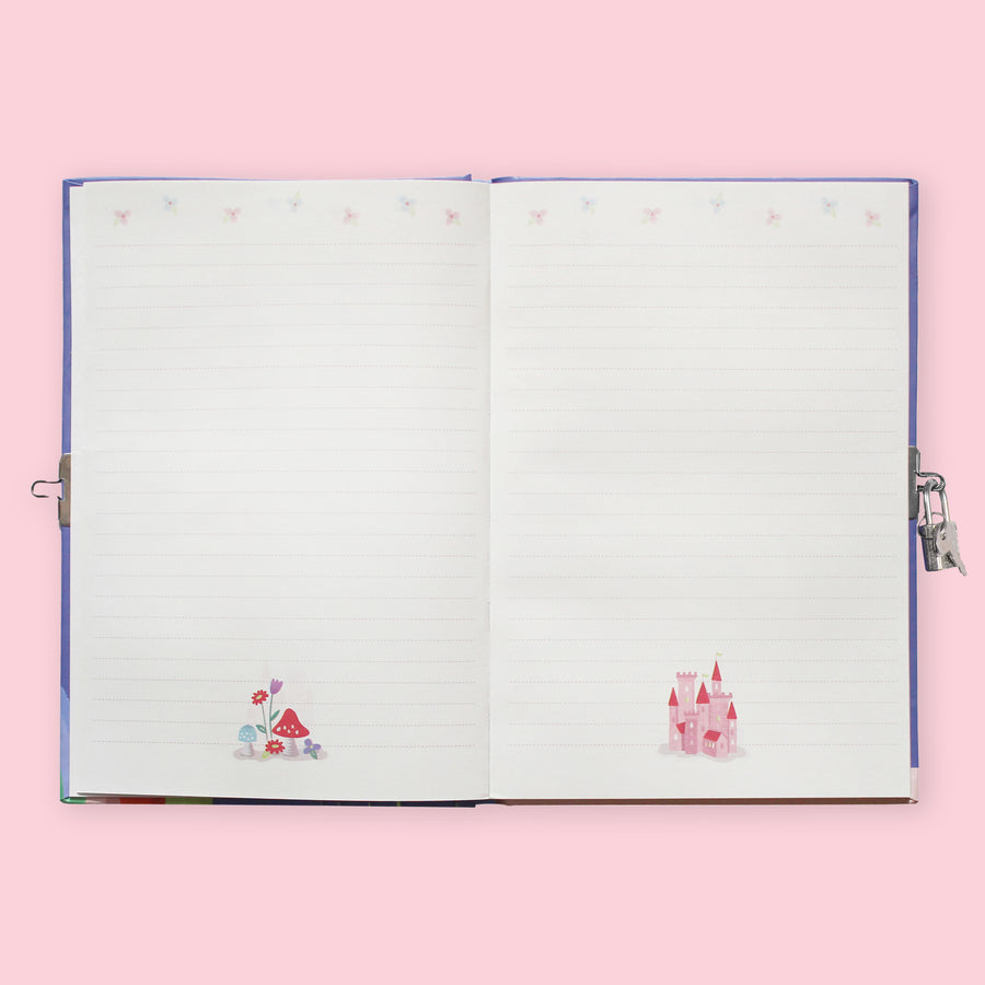 Lockable Diary - Unicorn Rainbows